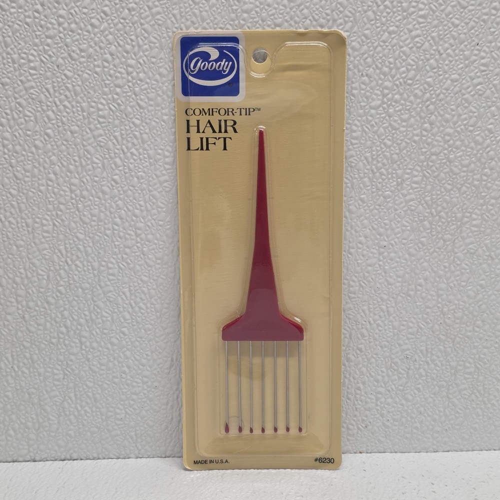 Vintage Goody Red Hair Lift Pick Metal Pins With Comfor-Tip New NOS 1982